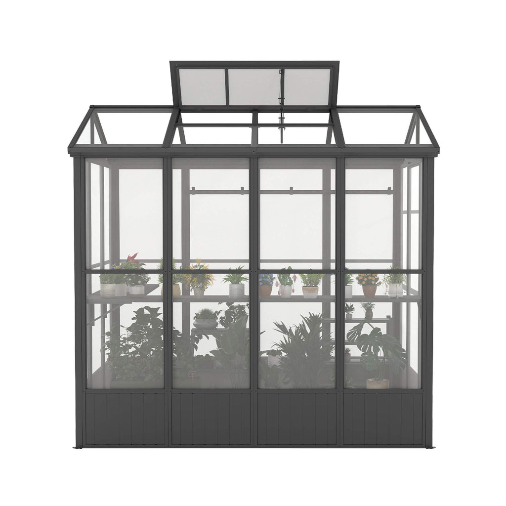 [06X08FT] Heavy-Duty Outdoor Polycarbonate Greenhouse With Fully Automatic Temperature Control Vent (SAK51892)