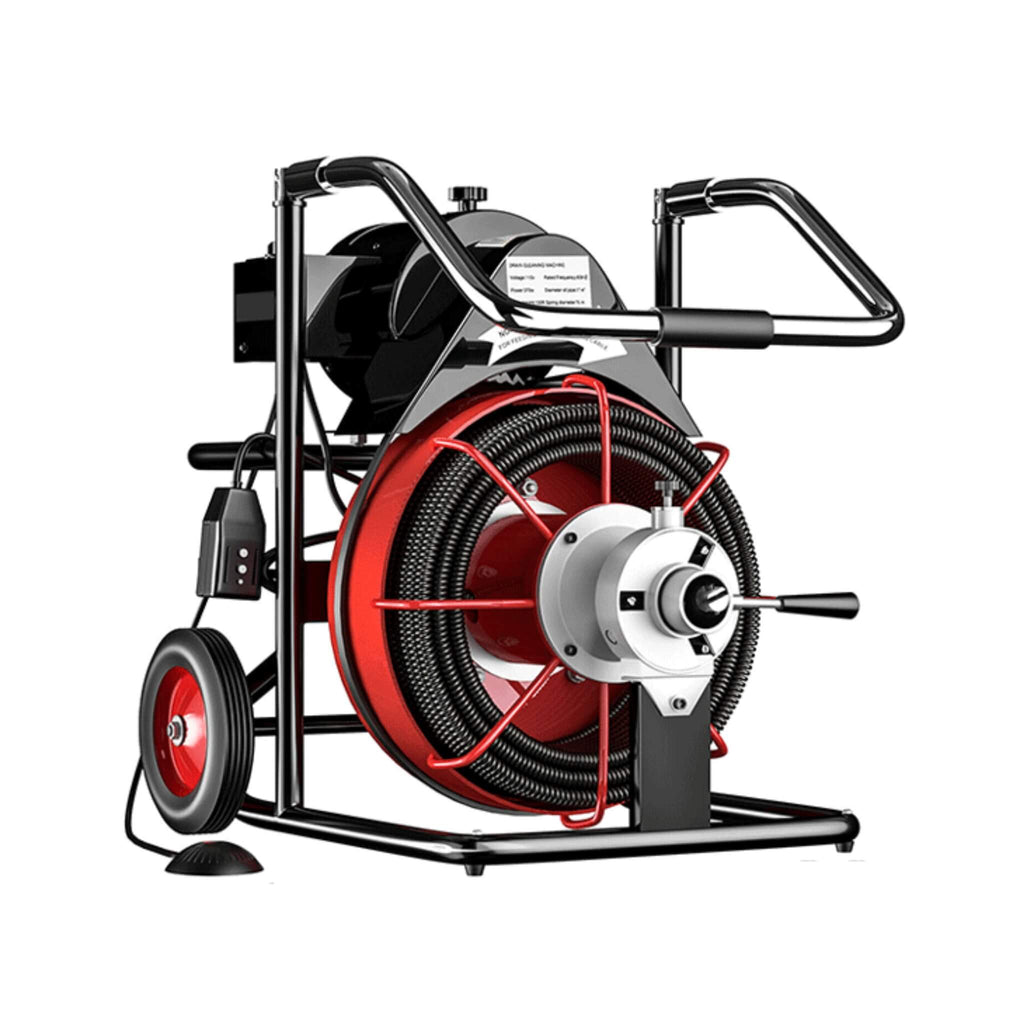 [100FTX3/8"] Electric Sewer Drain Cleaner Snake Clog Machine W/ Cutter (SAK53785)