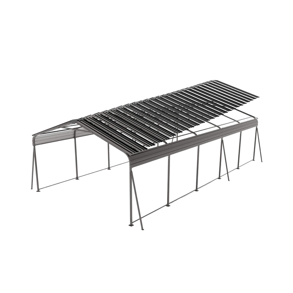 [13X26FT] Alora Heavy-Duty Weather-Resistant Outdoor Carport With Protective Film (SAK82451)