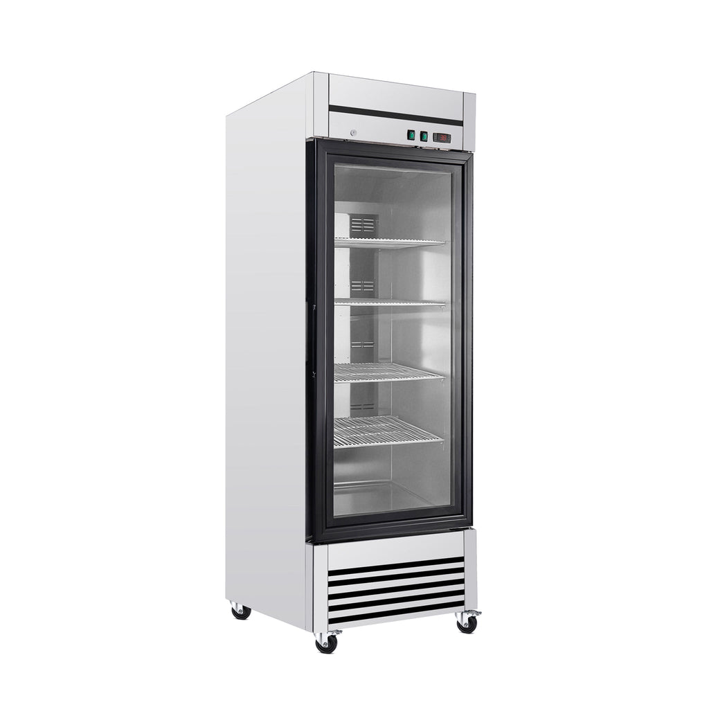 27-Inch Commercial Single Glass Door Reach-In Display Refrigerator (SAK30864)