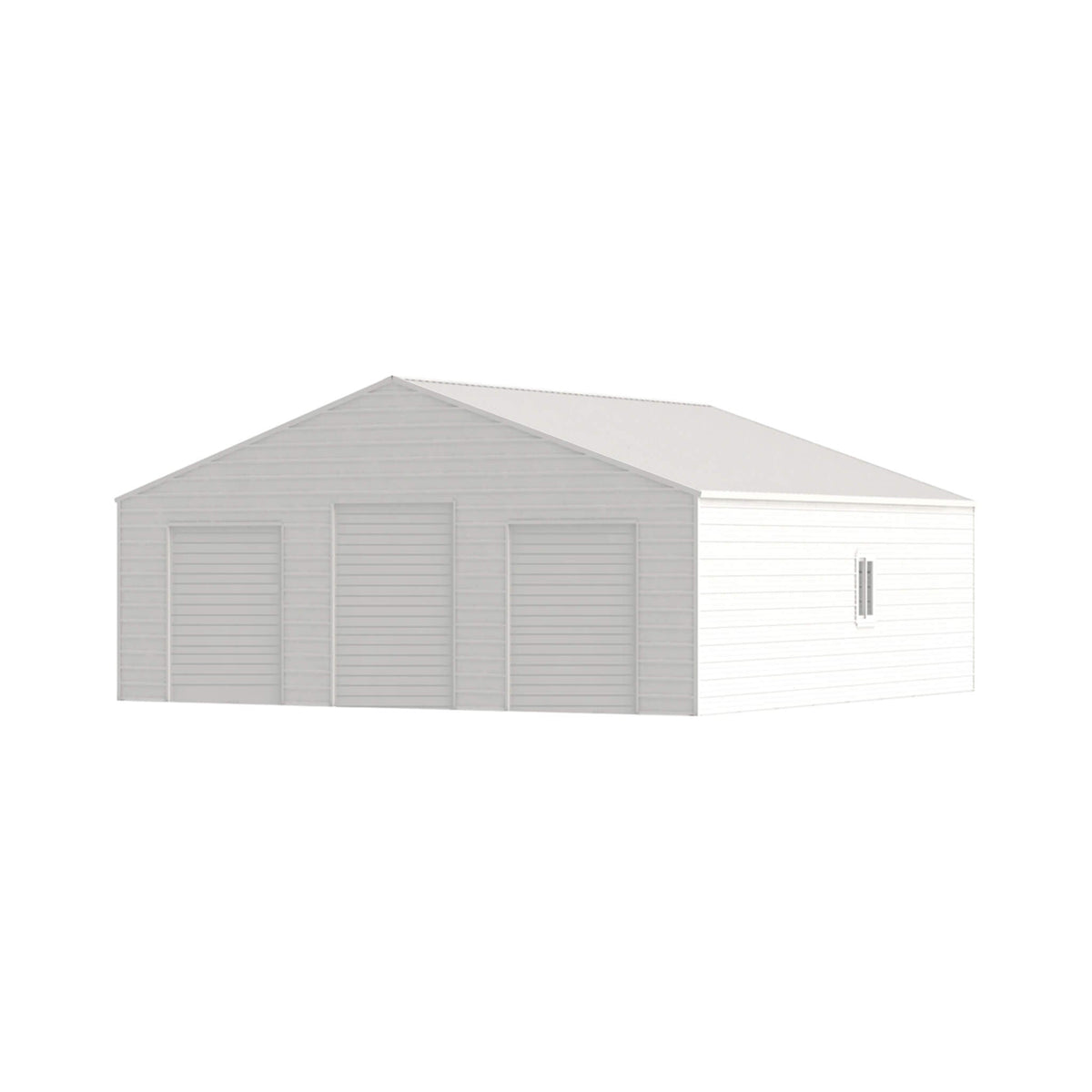 [39X39FT] Extra-Large Heavy-Duty Galvanized Steel Barn Building Shed With 3 Rolling Door Garages (SAK10234)