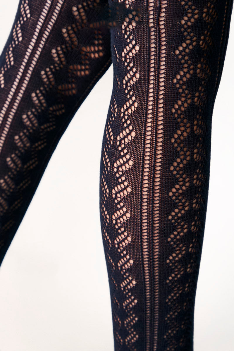 Conte-Kids Cotton Tights Miss 617 - Lace Pattern