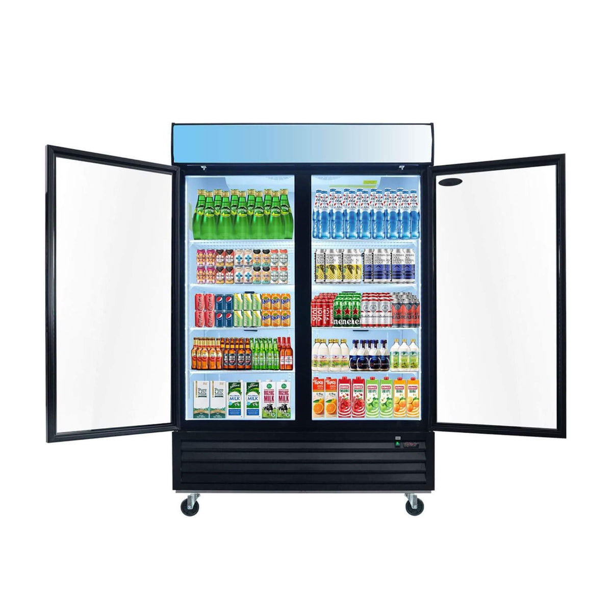 44.7 Cu.Ft Double-Door Commercial Display Merchandising Refrigerator (SAK54692)