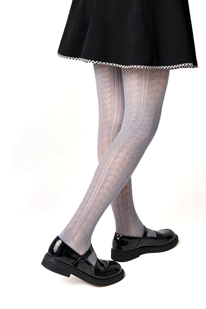Conte-Kids Cotton Tights Miss 617 - Lace Pattern