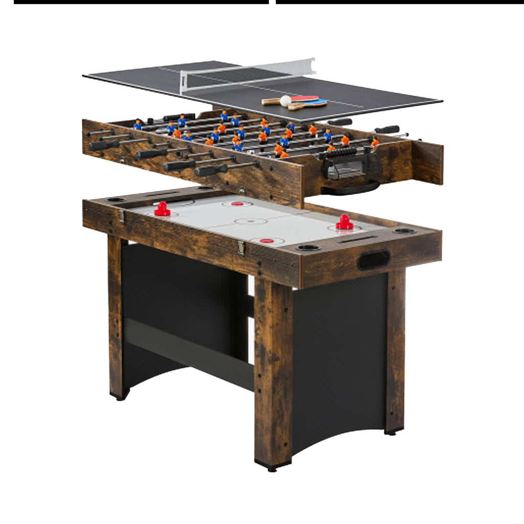 54-Inch 3-In-1 Air Hockey, Ping Pong And Foosball Table Combo (SAK14896)