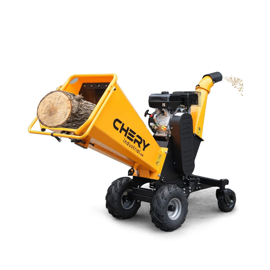 Heavy-Duty 6-Inch 420CC 15HP Gas Wood Chipper Shredder Mulcher With Tow Bar & Safety Stop Bar (SAK42731)