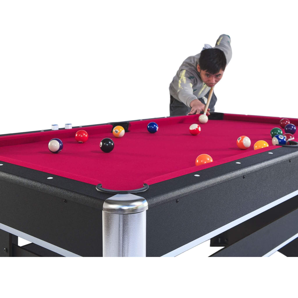 6FT Premium Wooden Multifunctional Pool Table With Table Tennis Top (SAK62741)