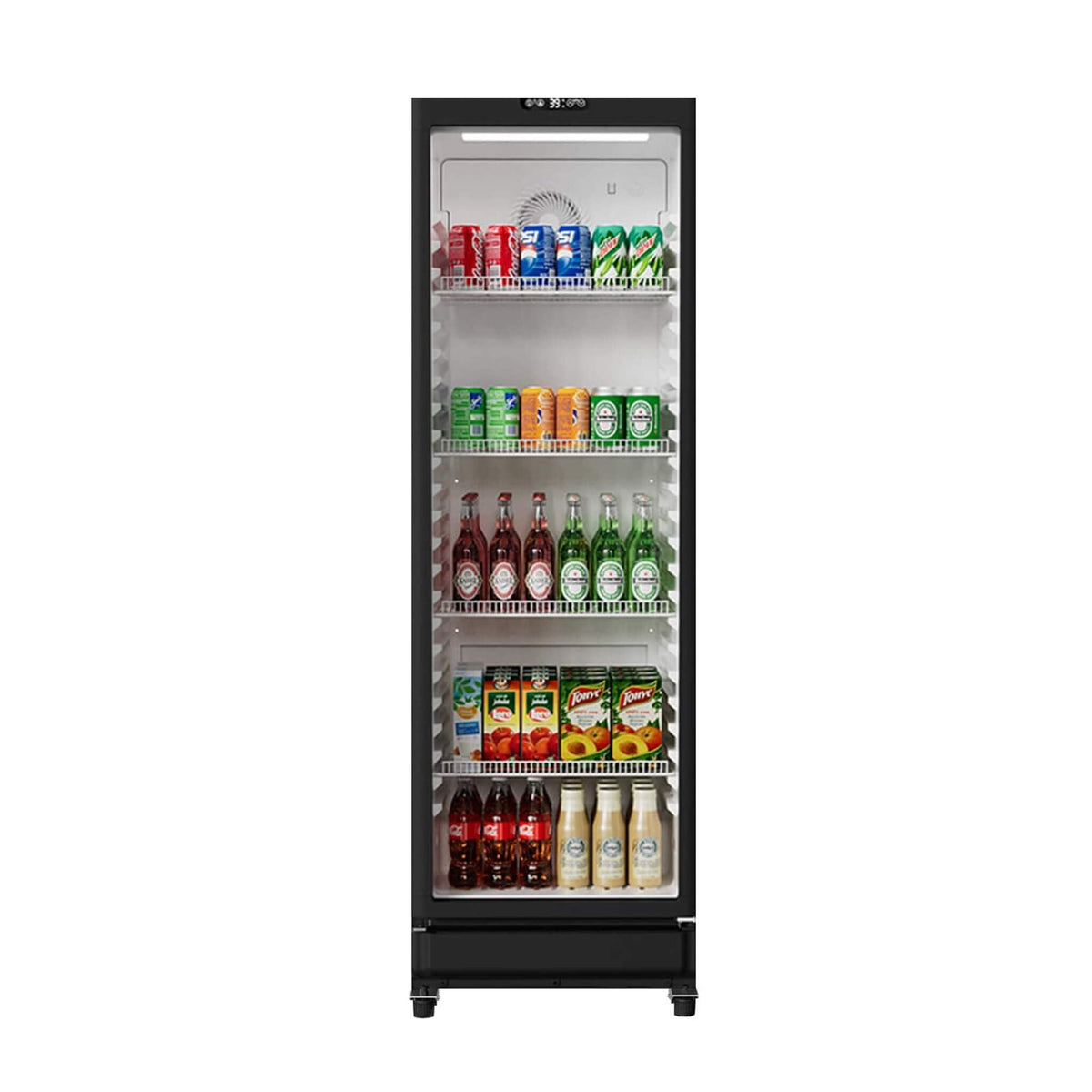 8.5 Cu.Ft Commercial Single Glass Door Beverage Merchandiser Refrigerator (SAK27946)
