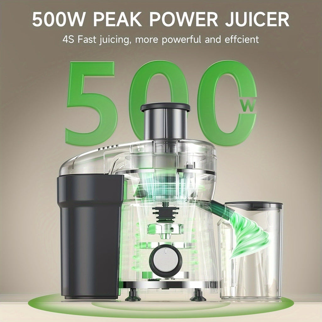500W Centrifugal Juicer Machine 3 Speed Wide Mouth Fruit Vegetable Extractor