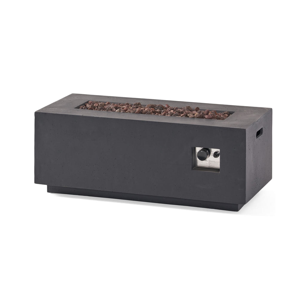 Alora Premium Outdoor Contemporary 40K BTU Rectangular Propane Gas Fire Pit Table (SAK96153)