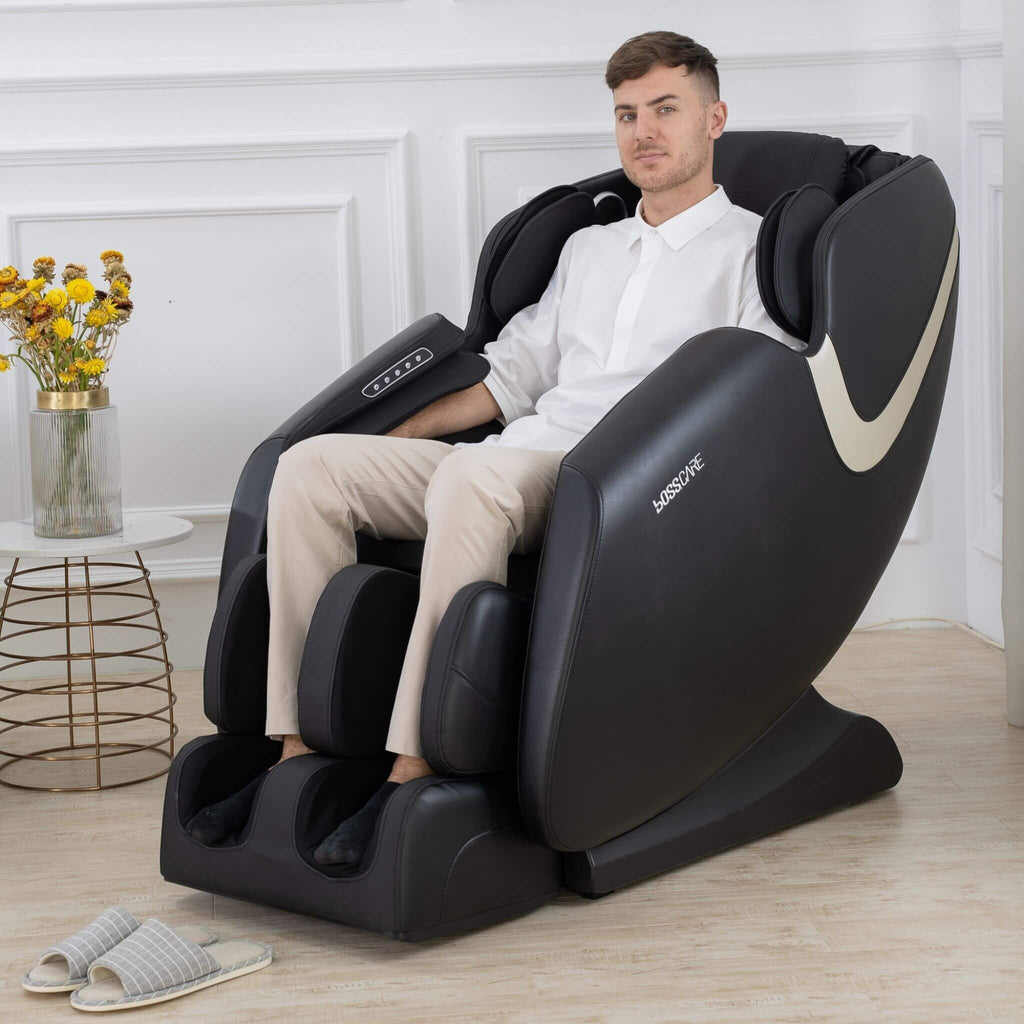 Bosscare Full-Body Zero-Gravity Leather Massage Chair With Zero Gravity And Bluetooth [GR8012] (SAK12074)