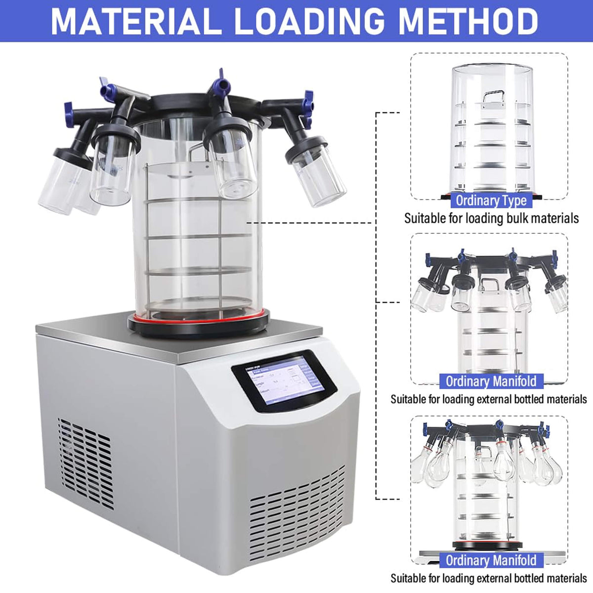 Commercial -60°C Laboratory Vacuum Freeze Dryer With Pre Cooling (SAK74152)