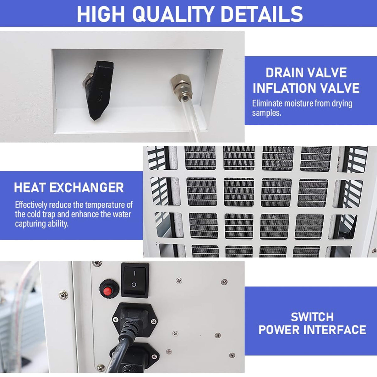 Commercial -60°C Laboratory Vacuum Freeze Dryer With Pre Cooling (SAK74152)