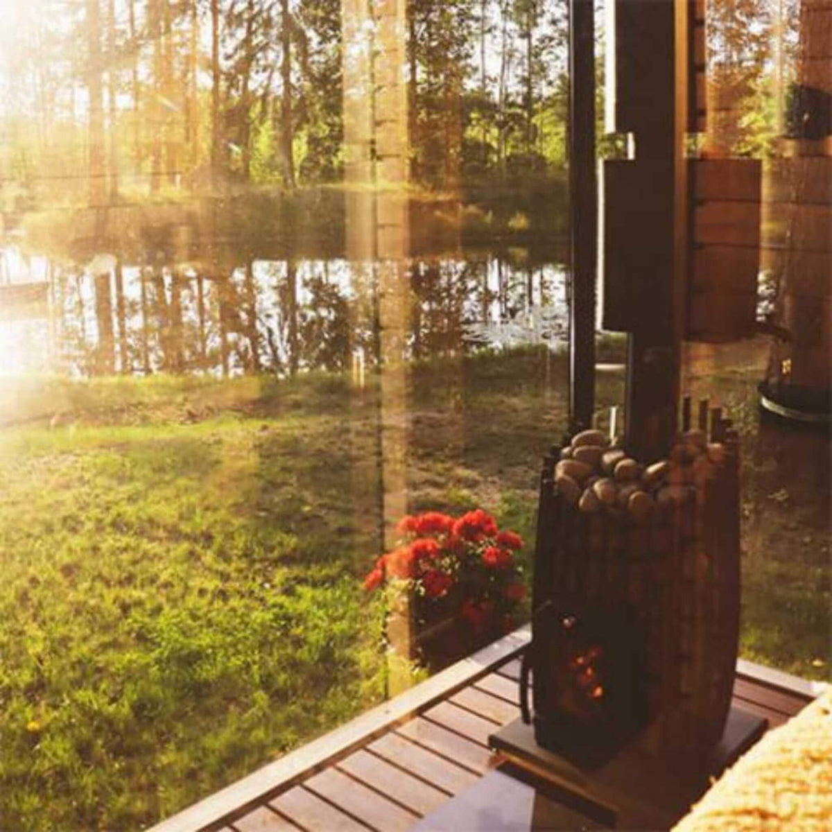 Cozy Heat SW Cylindrical Shape Sauna Stove With Sauna Stones [COZY SW] (SAK48563)