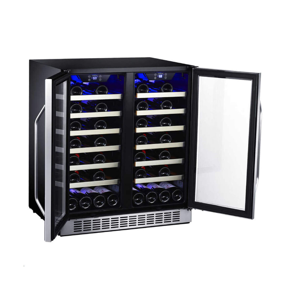 Edgestar 30-Inch Wide 56 Bottle Capacity Built-In French Door Wine Cooler With Door Locks [CWR5631FD] (SAK56381)