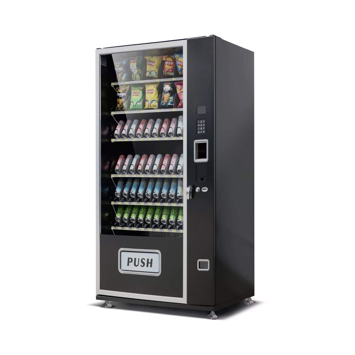 Epx Extra Large 6FT Snacks And Drinks Combo Vending Machine With Dual Zone Refrigeration And Bill Acceptor [EP-G660] (SAK12960)
