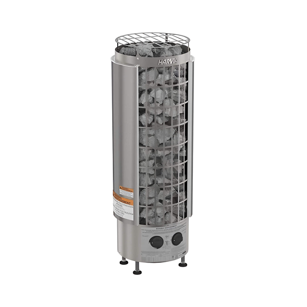 Harvia Cilindro Modern Steel Pillar Style Sauna Heater W/ Sauna Stones [PC60/80/90] (SAK84937)