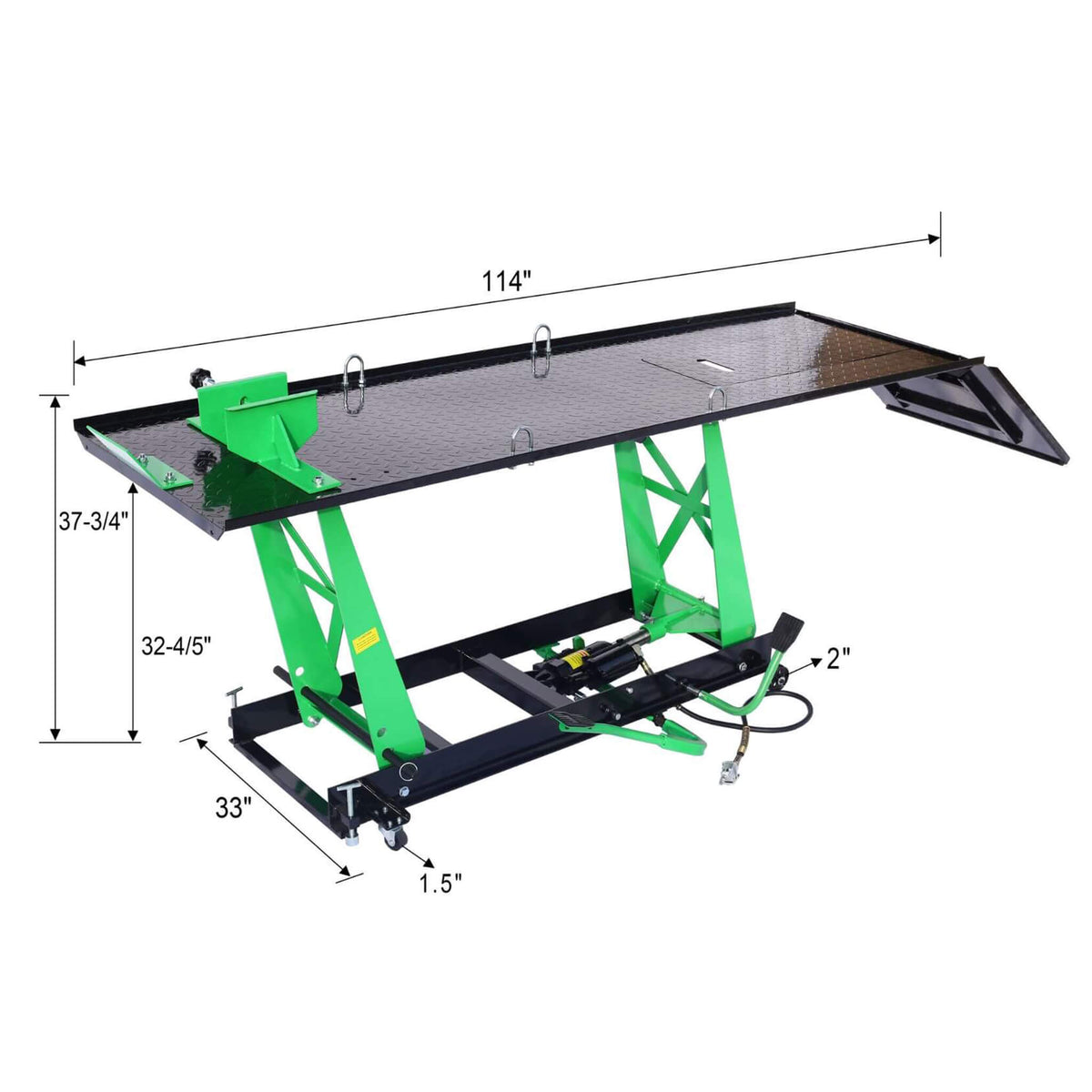 Heavy-Duty 1000LBS Air Hydraulic Motorcycle ATV Lift Jack Table (SAK78351)
