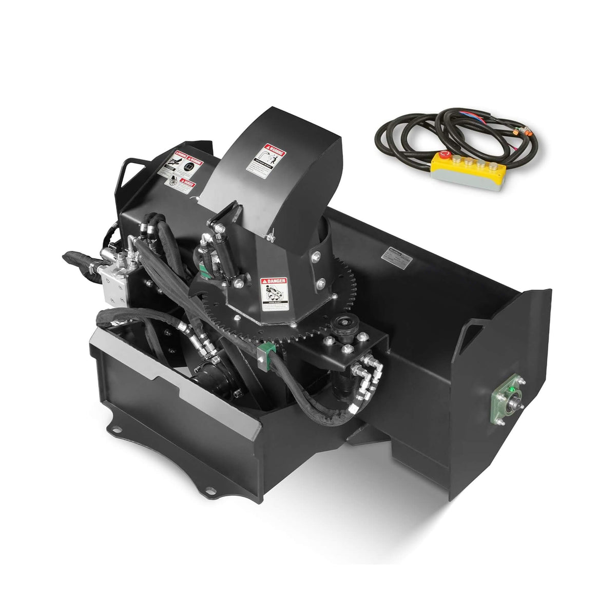 Heavy-Duty 48-Inch Remote Control Hydraulic Mini Skid Steer Snow Blower Attachment (SAK34782)