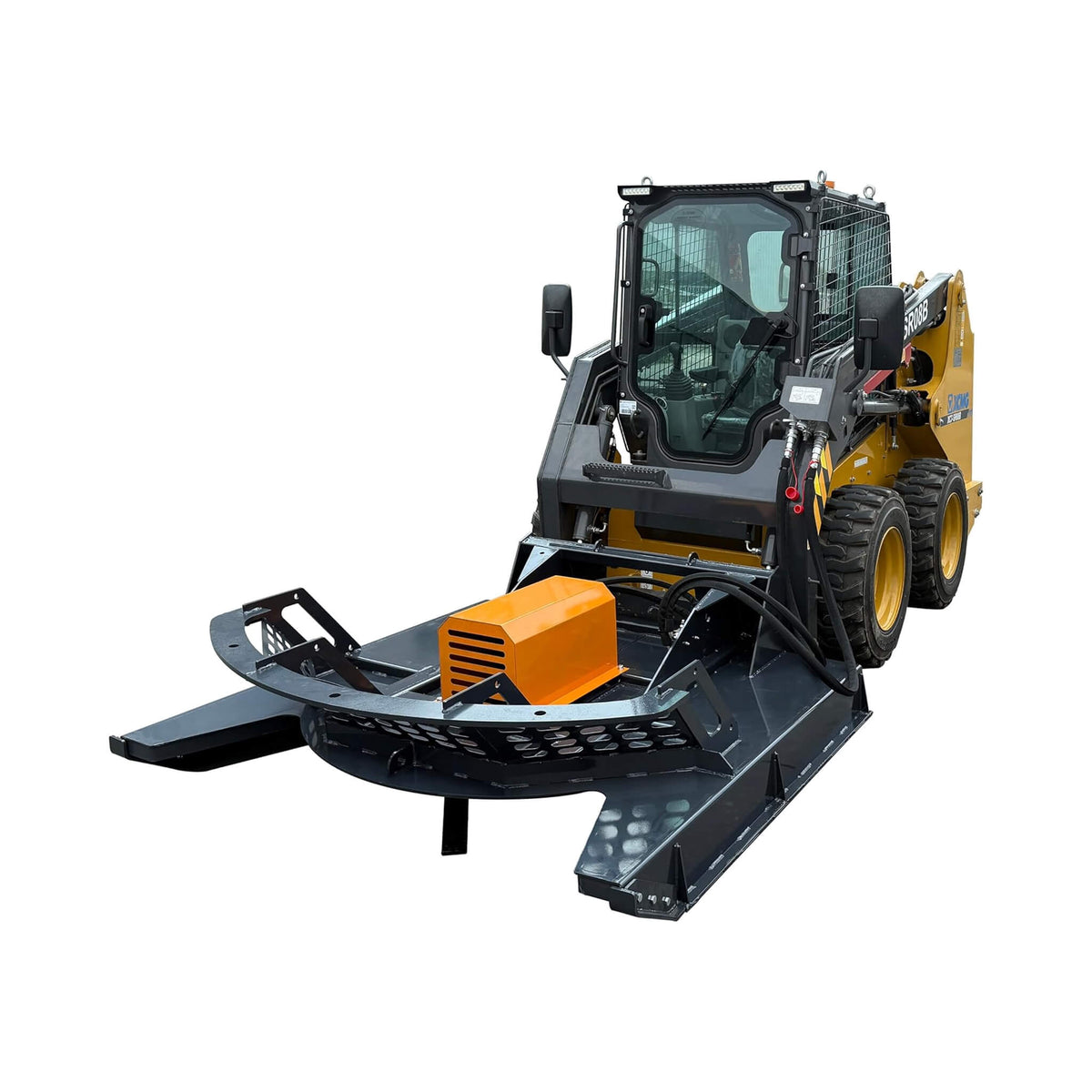 Heavy-Duty 66-Inch Open Front Deck Skid Steer Brush Cutter Attachment With 3 Steel Blades (SAK53108)
