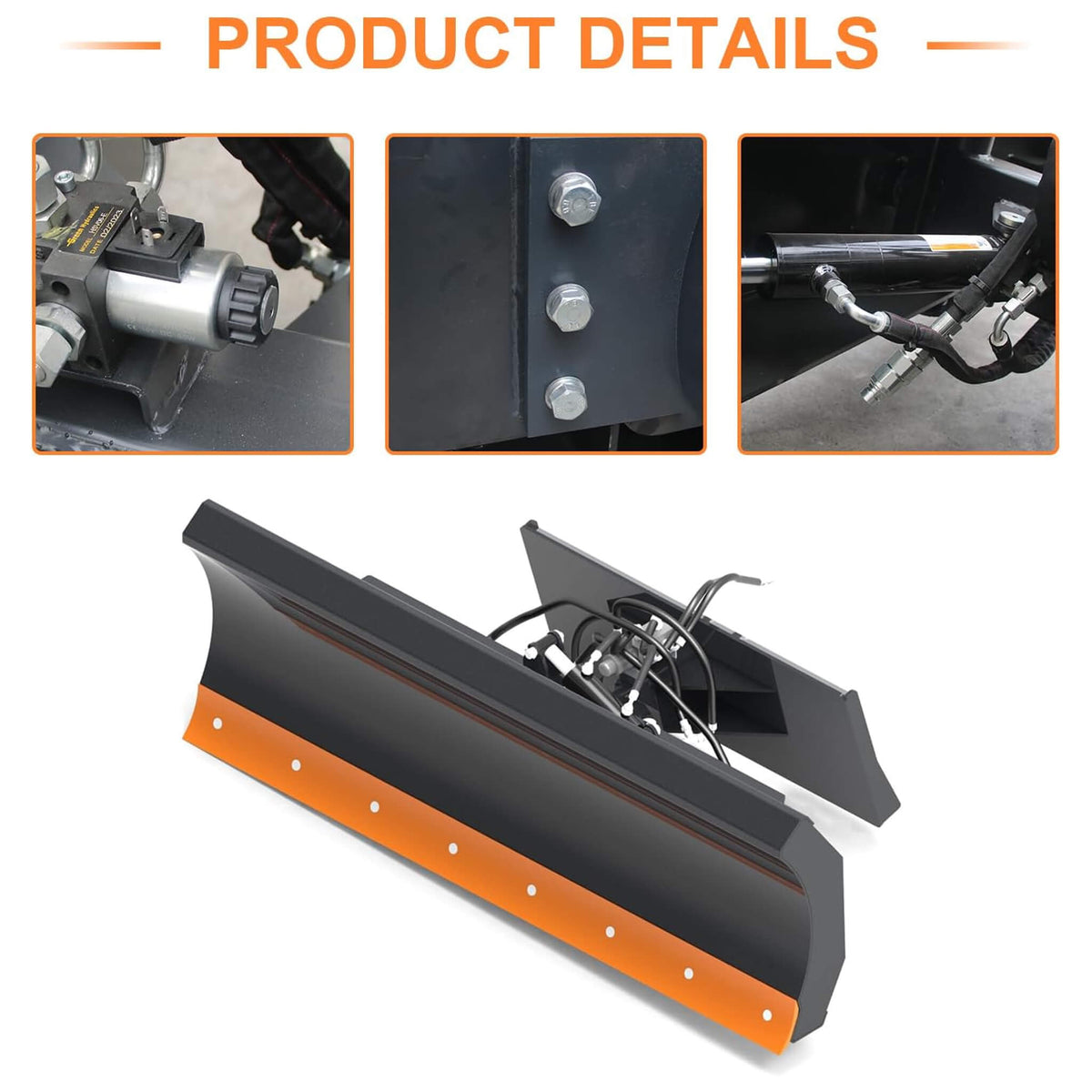 Heavy-Duty 84-Inch 6-Way Skid Steer Dozer Blade Attachment (SAK17862)
