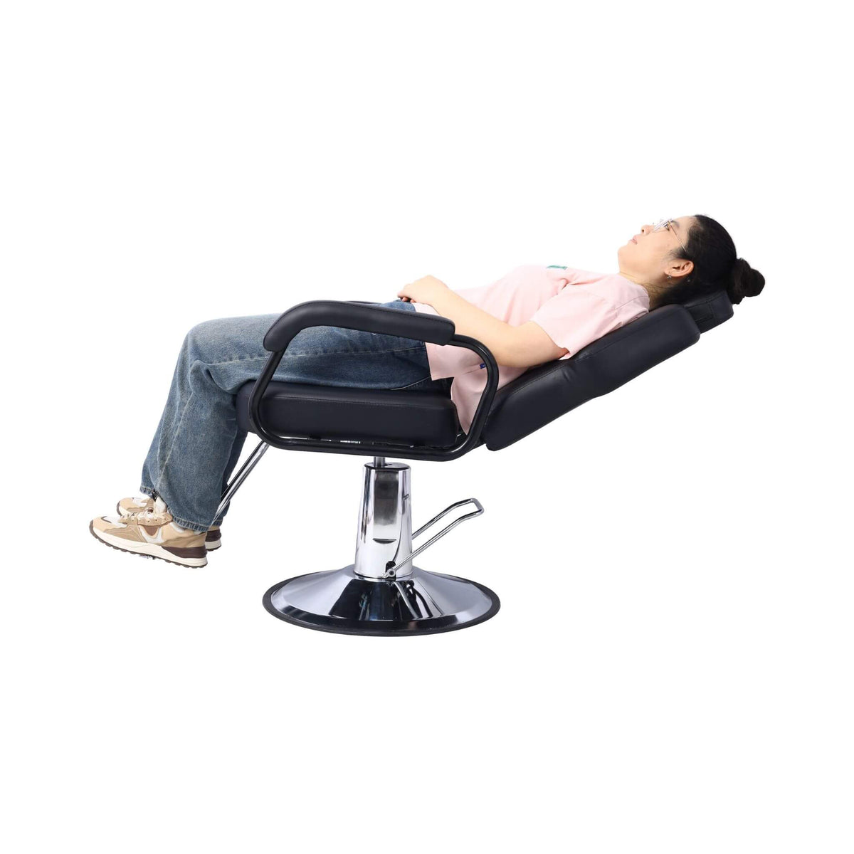Heavy-Duty All-Purpose Ultra-Comfortable Hydraulic Reclining Barber Chair For Salons And Barber Shops (SAK97418)