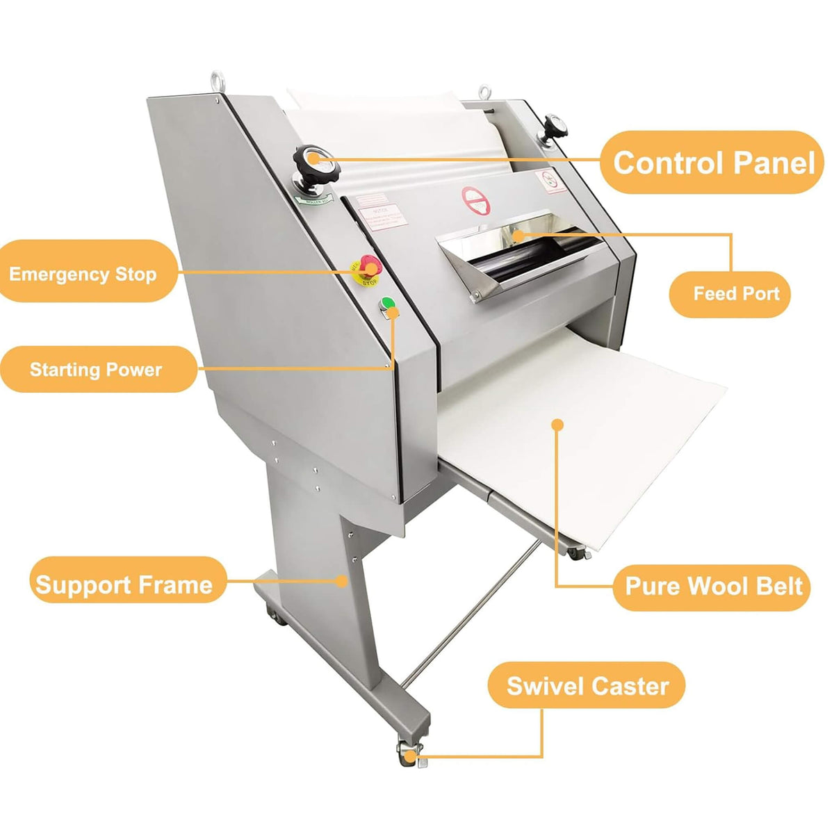 Heavy-Duty Commercial 110V Electric Baguette Bread Shaper Machine (SAK68176)