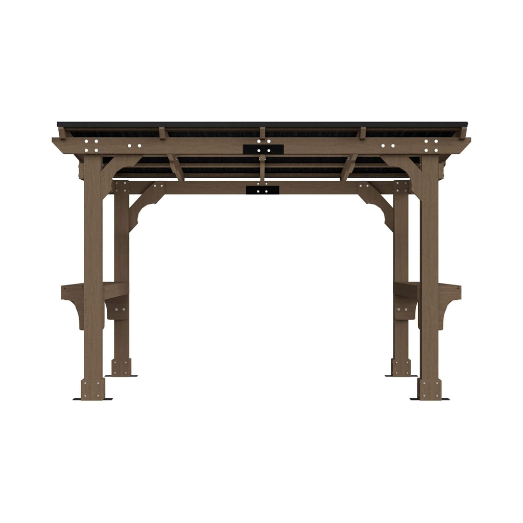 Alora Heavy-Duty Premium Wooden Grill Gazebo With Sloped Metal Roof (SAK61583)