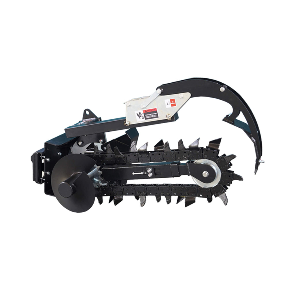 Heavy-Duty Skid Steer Trencher Attachment With With Adjustable Depth Control And Universal Mount Plate (SAK20451)
