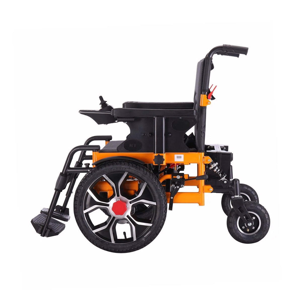 Motivo Heavy-Duty Ultralight All-Terrain Electric Airplane-Approved Foldable Wheelchair, 300LBS (SAK63147)
