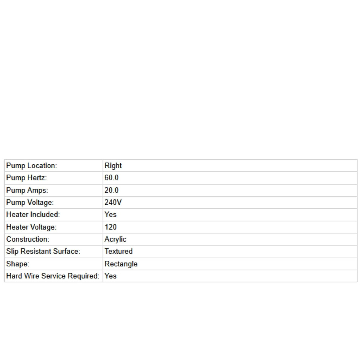 Jacuzzi Elara 72-Inch Rectangle Acrylic Drop-In Whirlpool Bath [JELA7236WLR2XX] (SAK18546)