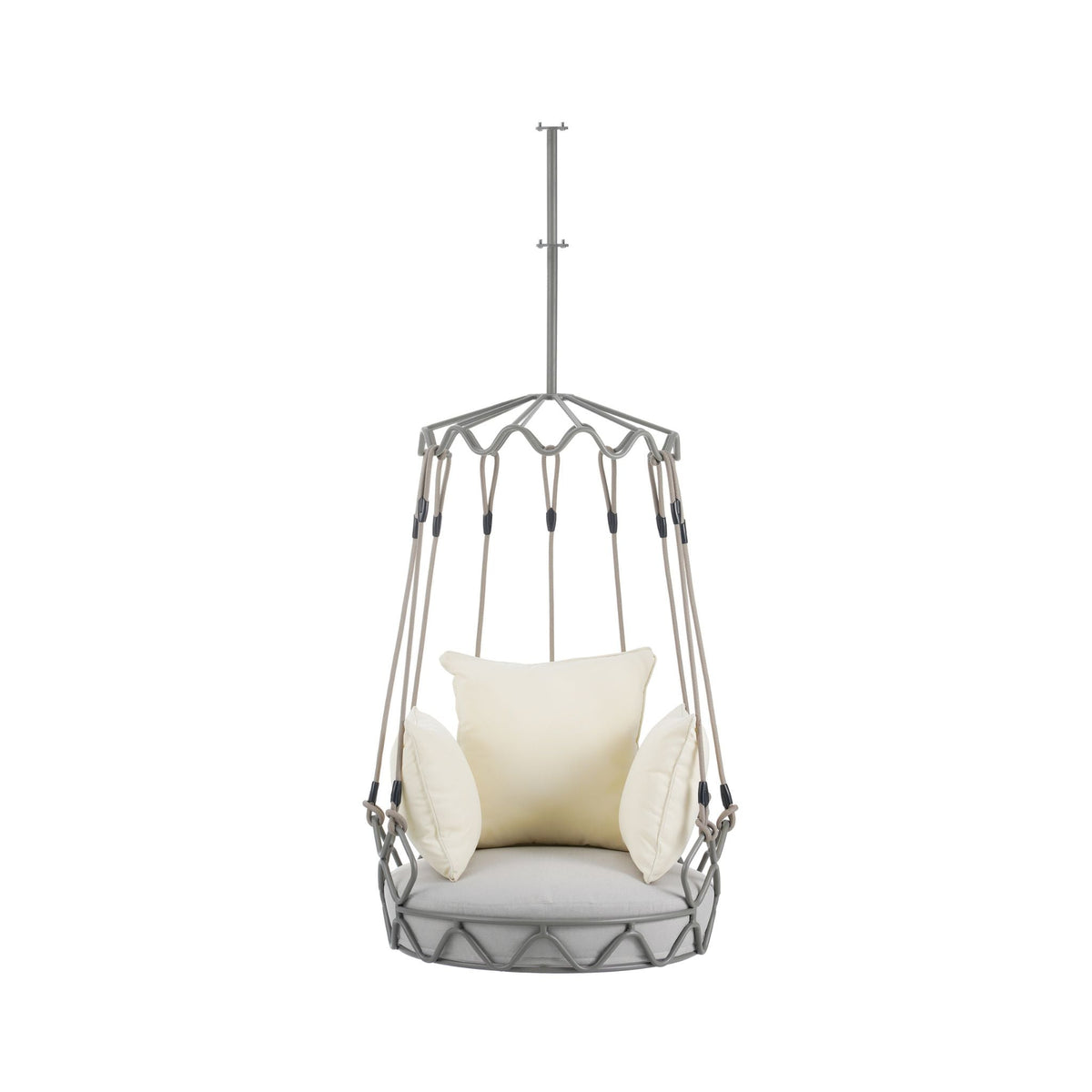 Alora Luxury Outdoor Hanging Basket Porch Swing Chair With UV Resistant Cushions (SAK95678)