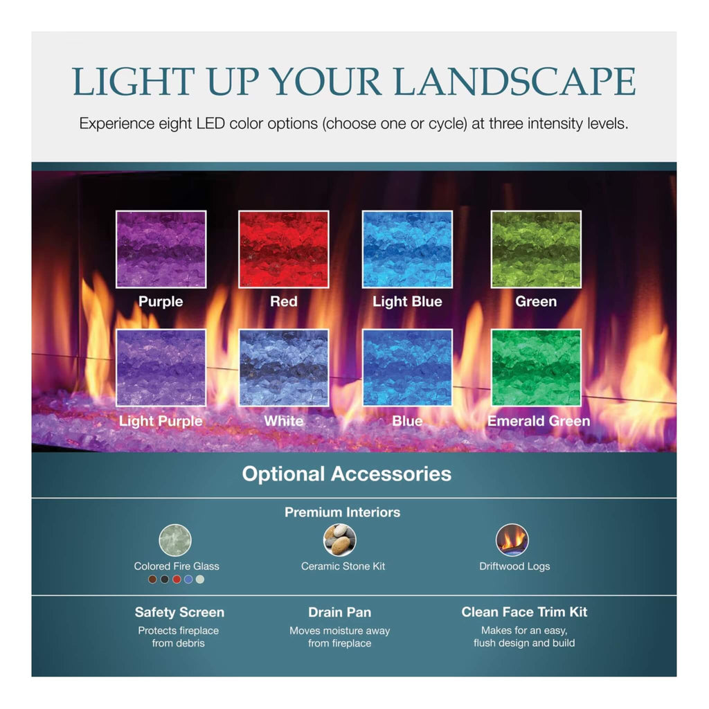 Majestic Lanai 60-Inch Single Sided Linear Outdoor Gas Fireplace [ODLANAIG-60] (SAK94821)