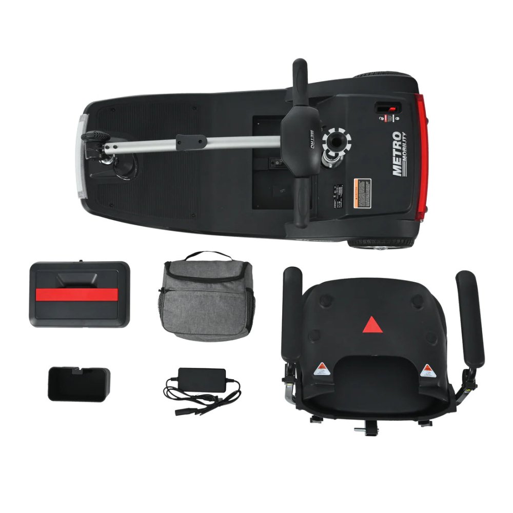 Metro Mobility Air Classic Electric 24V/12AH 250W Airline Approved Portable Folding Mobility Scooter, 265LBS (SAK96425)