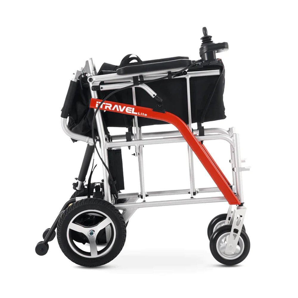 Metro Mobility iTravel Lite 24V/10AH 200W Premium Portable Folding Power Wheelchair, 220LBS (SAK97362)