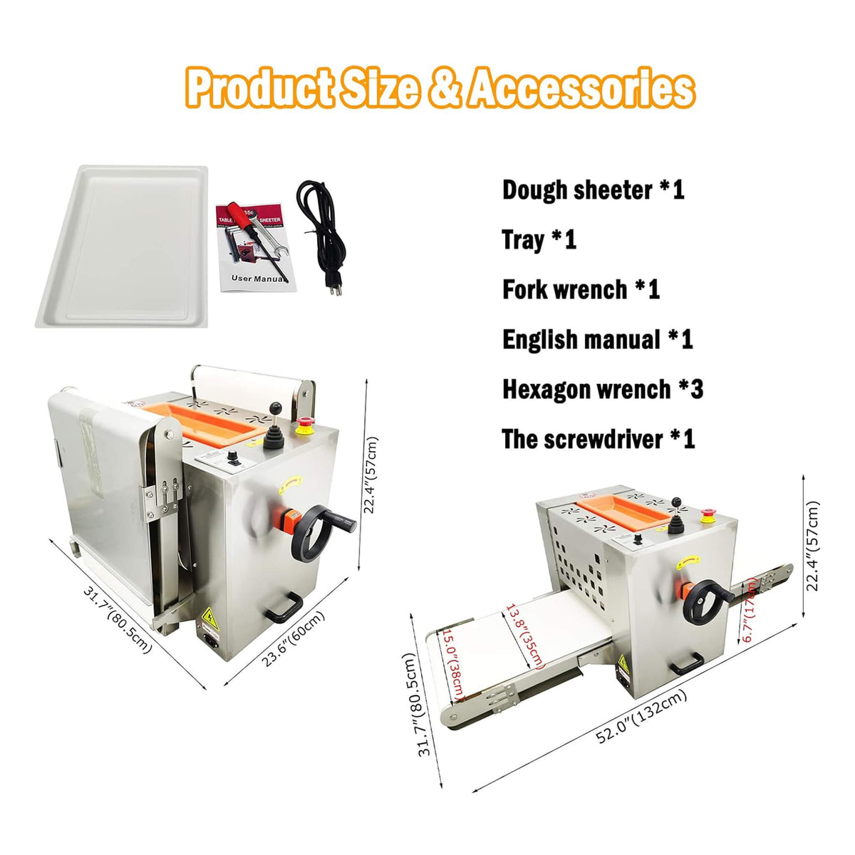 Mini Reversible Stainless Steel Commercial Pastry Pizza Dough Roller Sheeter (SAK92751)