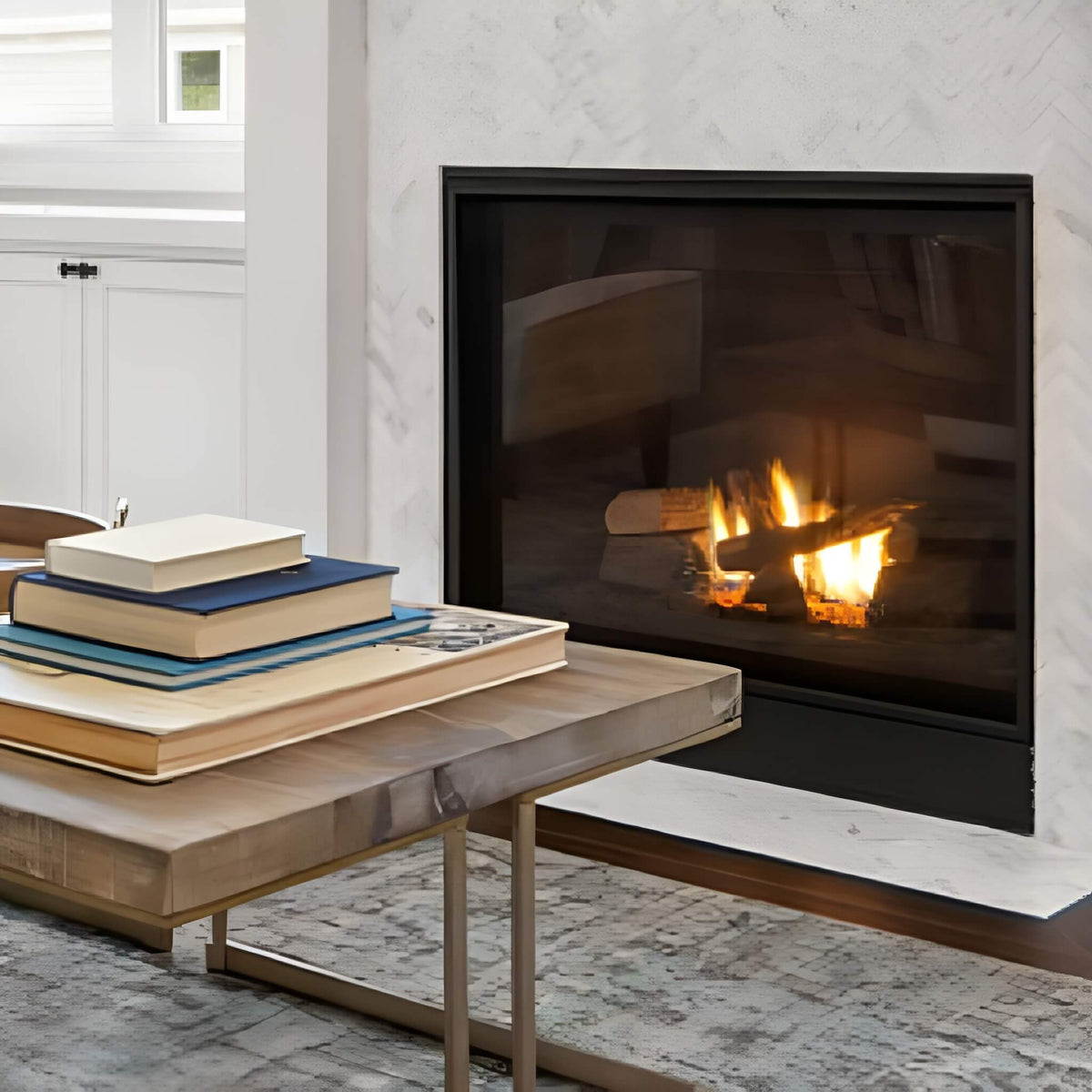 Montigo DelRay Square Full Load Direct Vent Natural Gas Fireplace With Battery Backup [DRSQ34/38/42NI-2] (SAK15983)