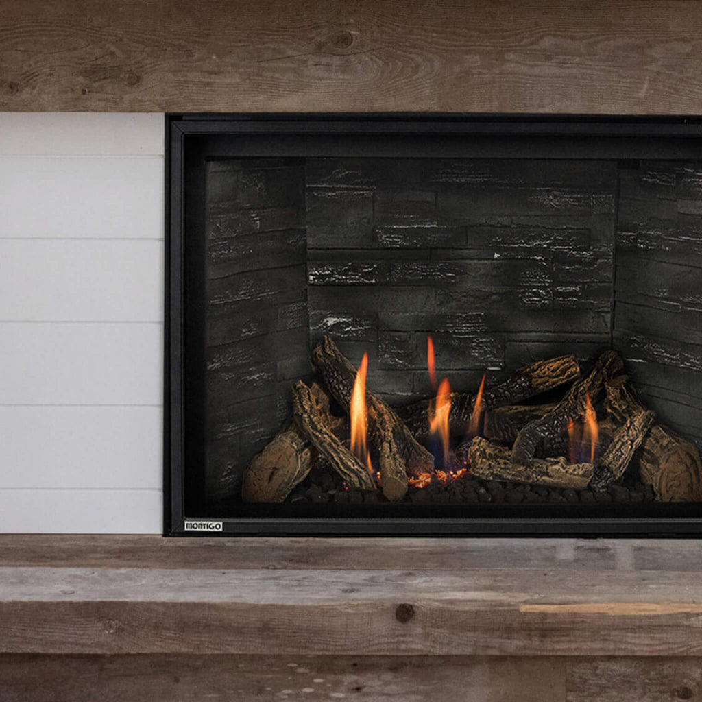 Montigo DelRay Square Full Load Direct Vent Natural Gas Fireplace With Battery Backup [DRSQ34/38/42NI-2] (SAK15983)