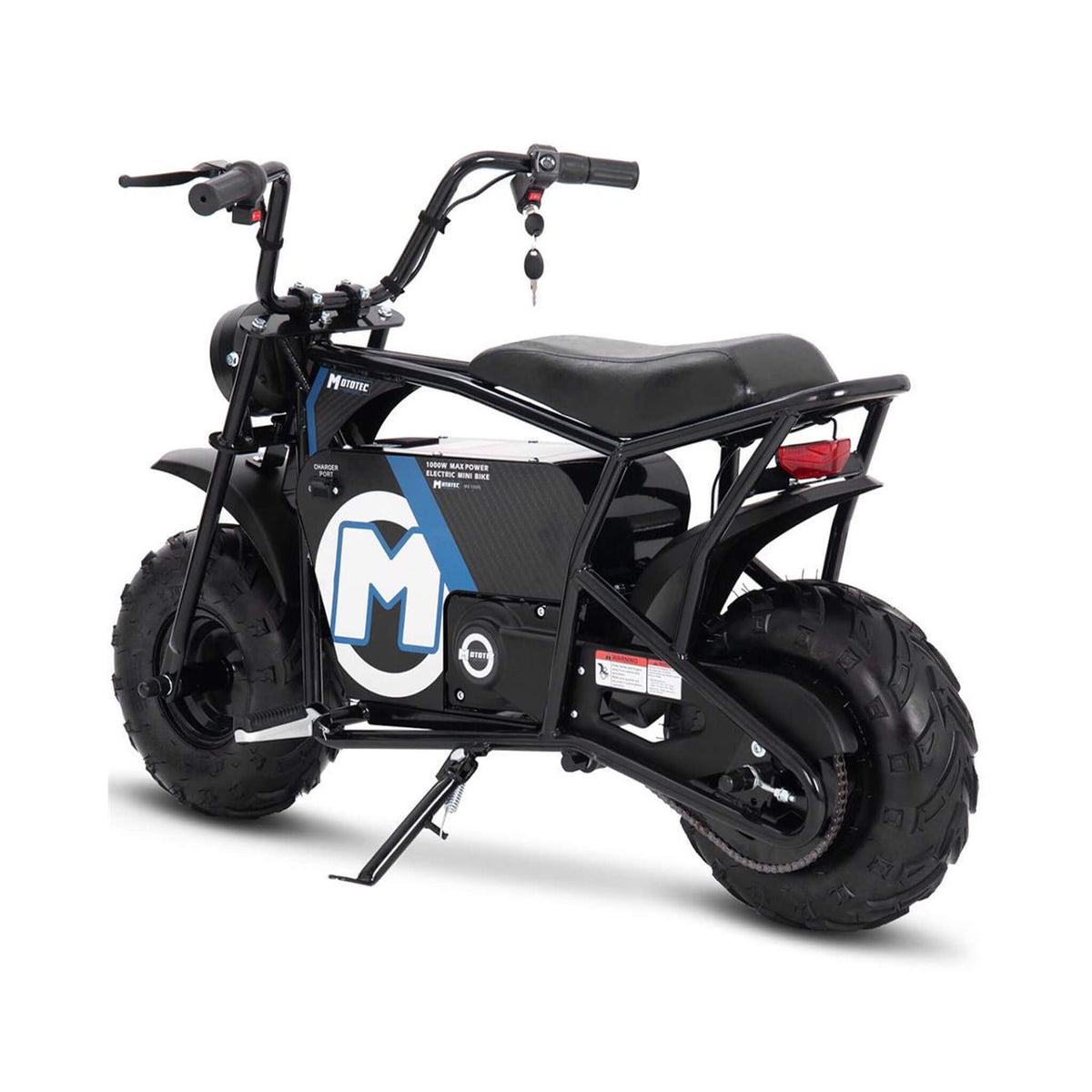 MotoTec 1000W 48V/12AH Electric Powered Mini Bike, Black (SAK17859)