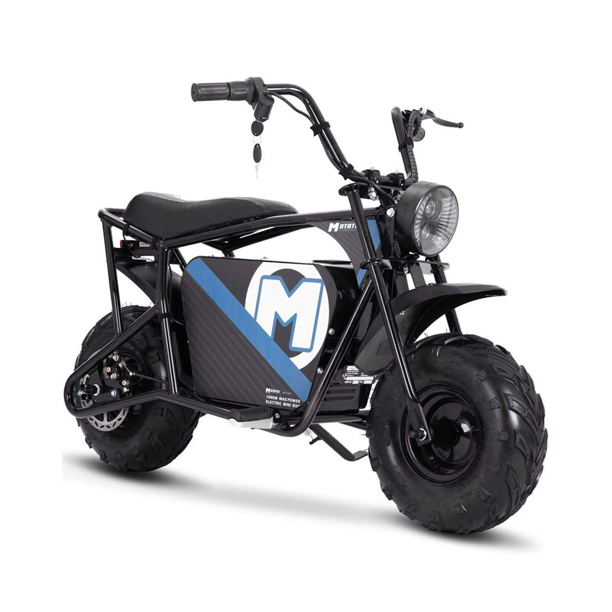 MotoTec 1000W 48V/12AH Electric Powered Mini Bike, Black (SAK17859)