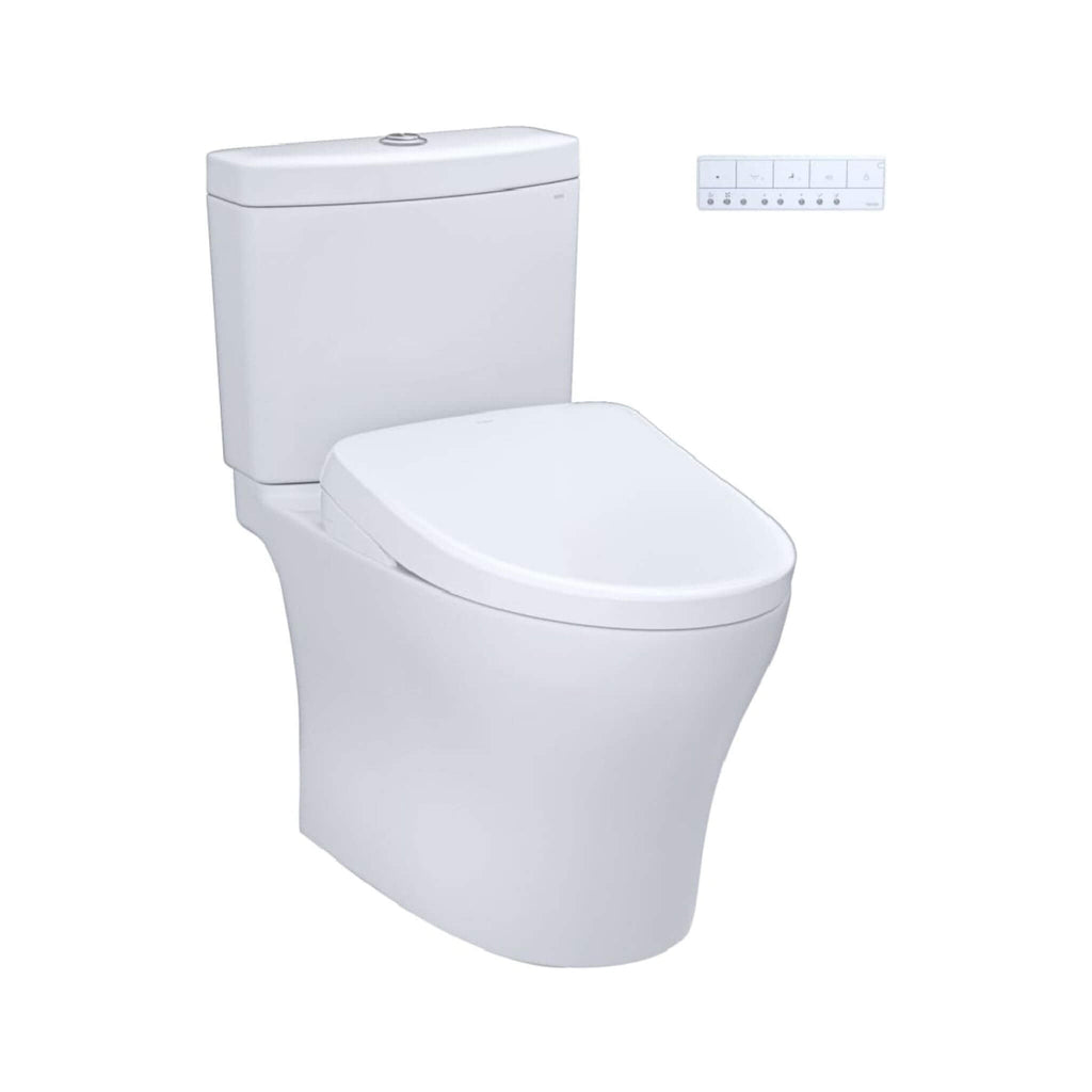 [MW4464726CEMFGN#01] TOTO Aquia IV Dual Flush Elongated Universal Height Toilet With Washlet S7 Bidet Seat (SAK53982)