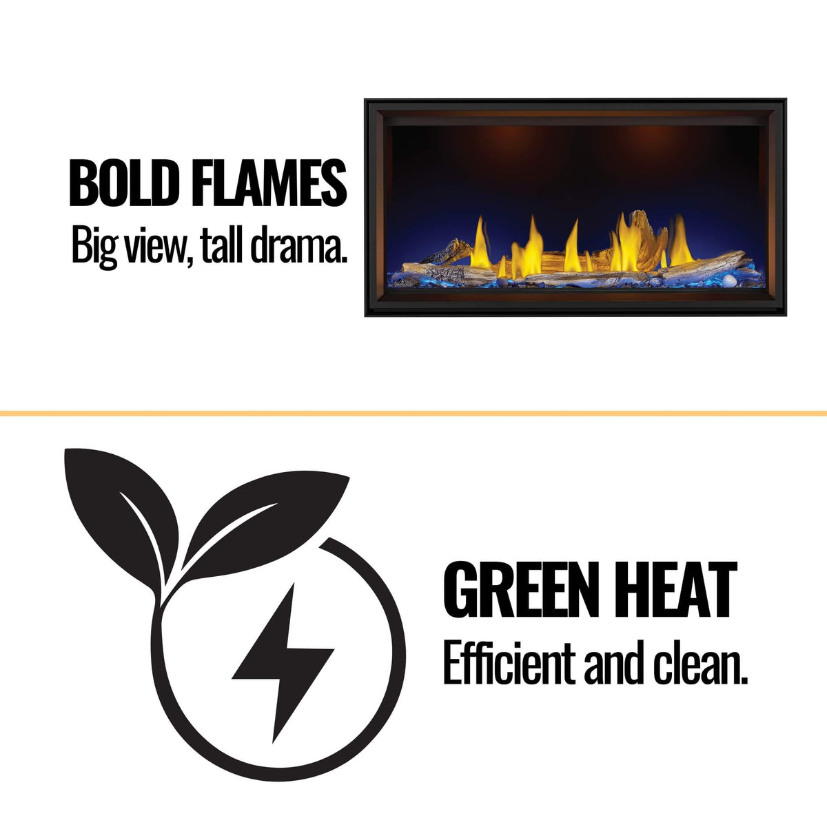 Napoleon Tall Linear Vector Direct Vent Natural Gas Fireplace With Remote Control [TLV50/62/74N] (SAK58256)
