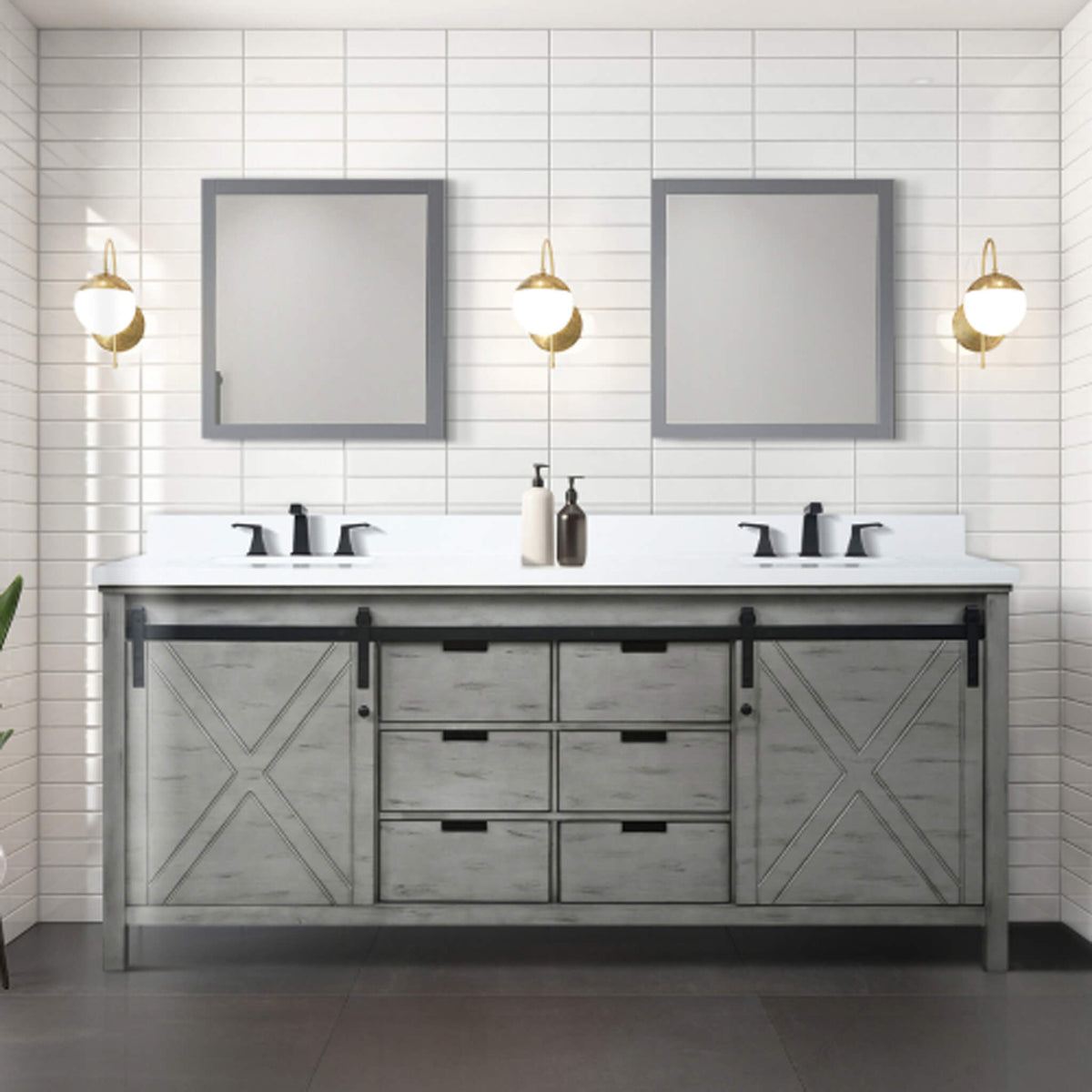 Nuvia 80-Inch Fully Assembled Double Bath Vanity With Soft Close Cabinets [No Countertop] (SAK53904)