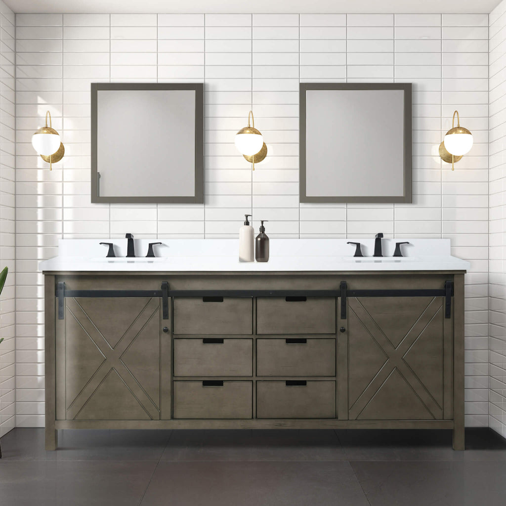 Nuvia 80-Inch Fully Assembled Double Bath Vanity With Soft Close Cabinets [No Countertop] (SAK53904)