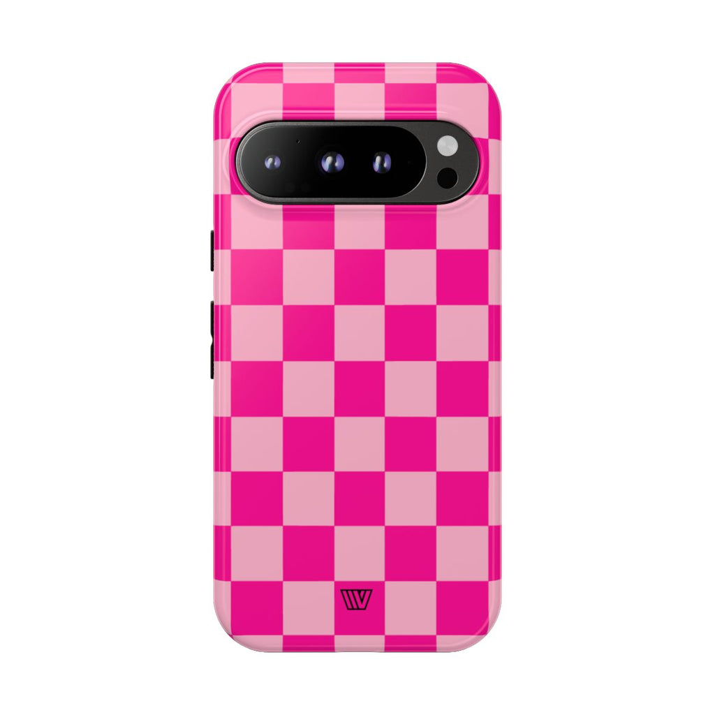 HOT PINK CHECKERBOARD | Tough Phone Case