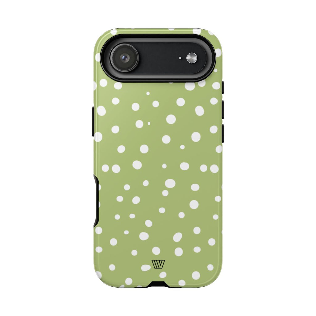 PALE OLIVE DOTS | Tough Phone Case