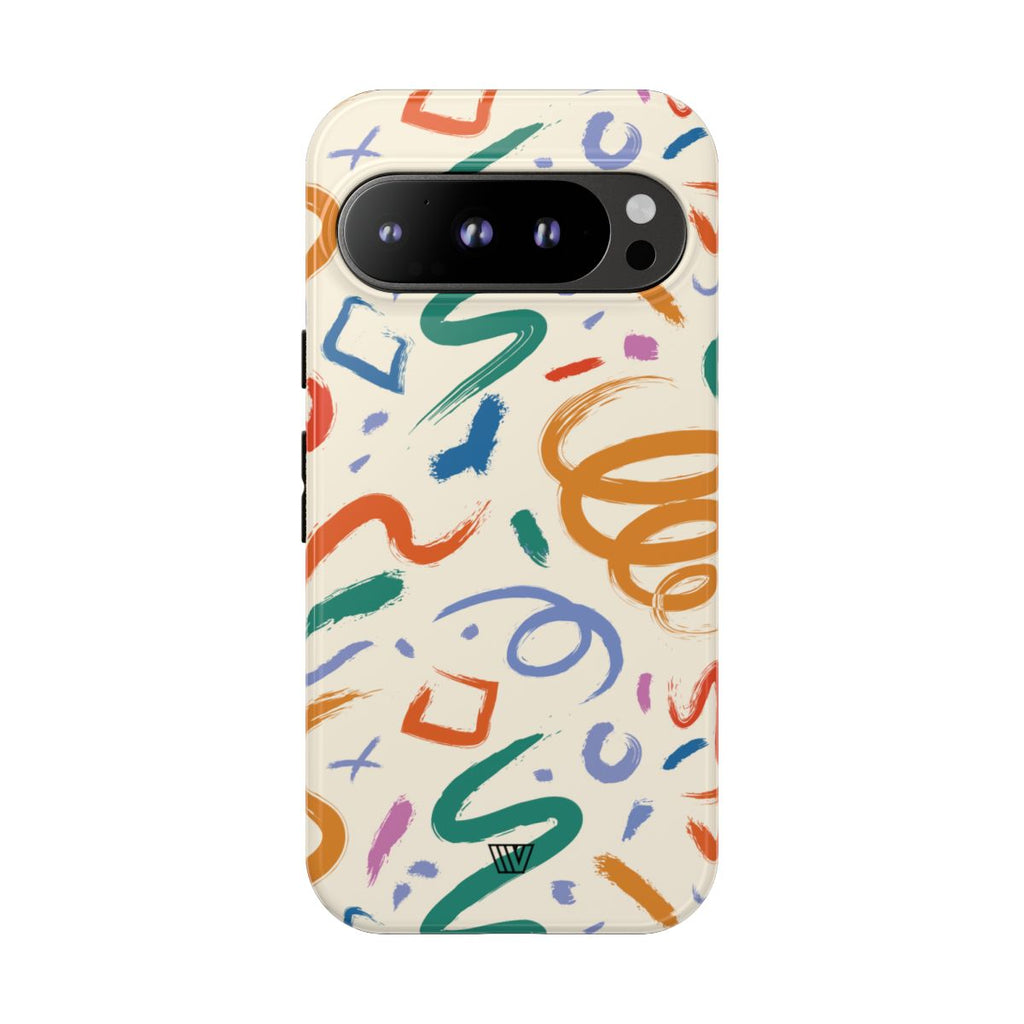 DOODLE BRUSH STROKES | Tough Phone Case