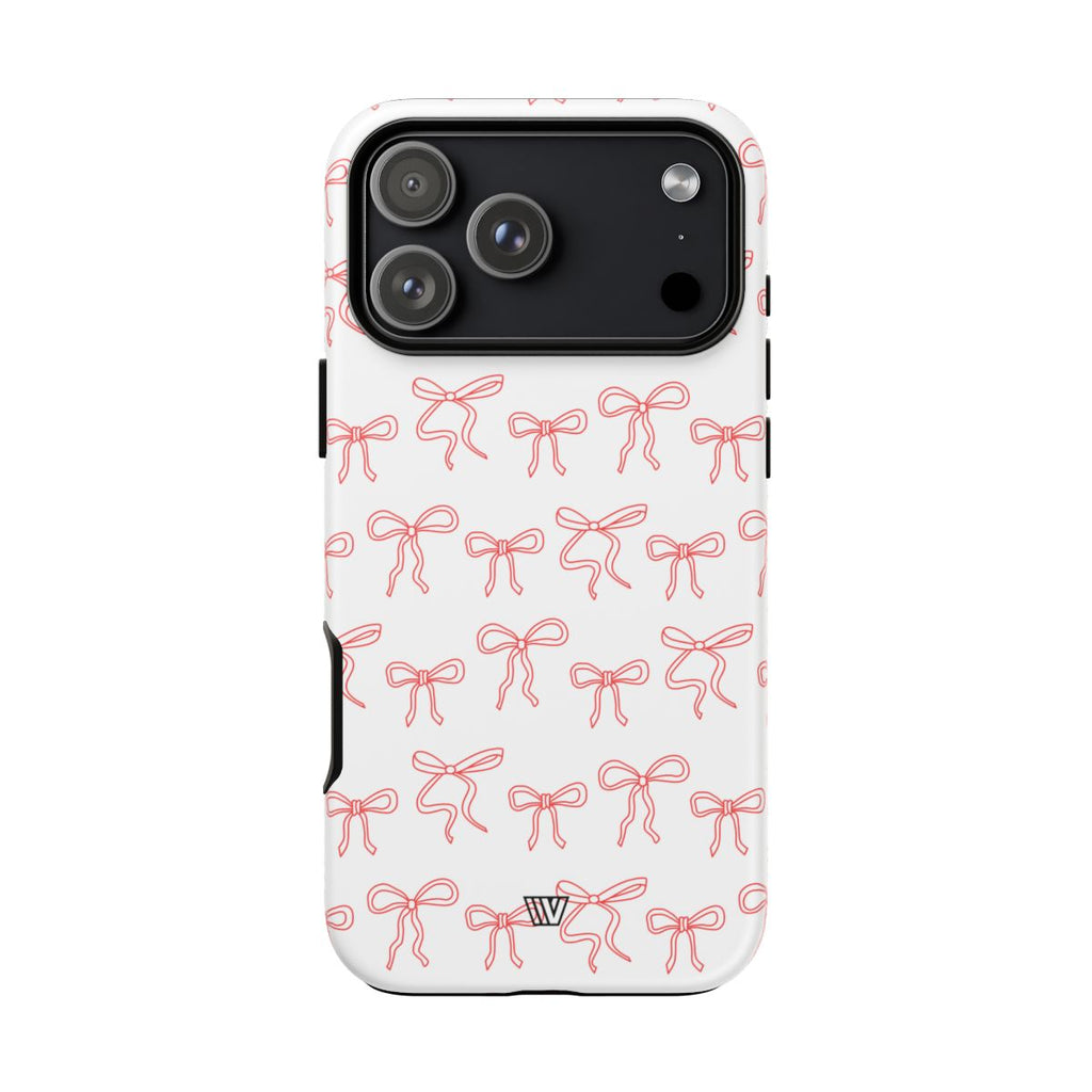 RED RIBBON CHARM | Tough Phone Case