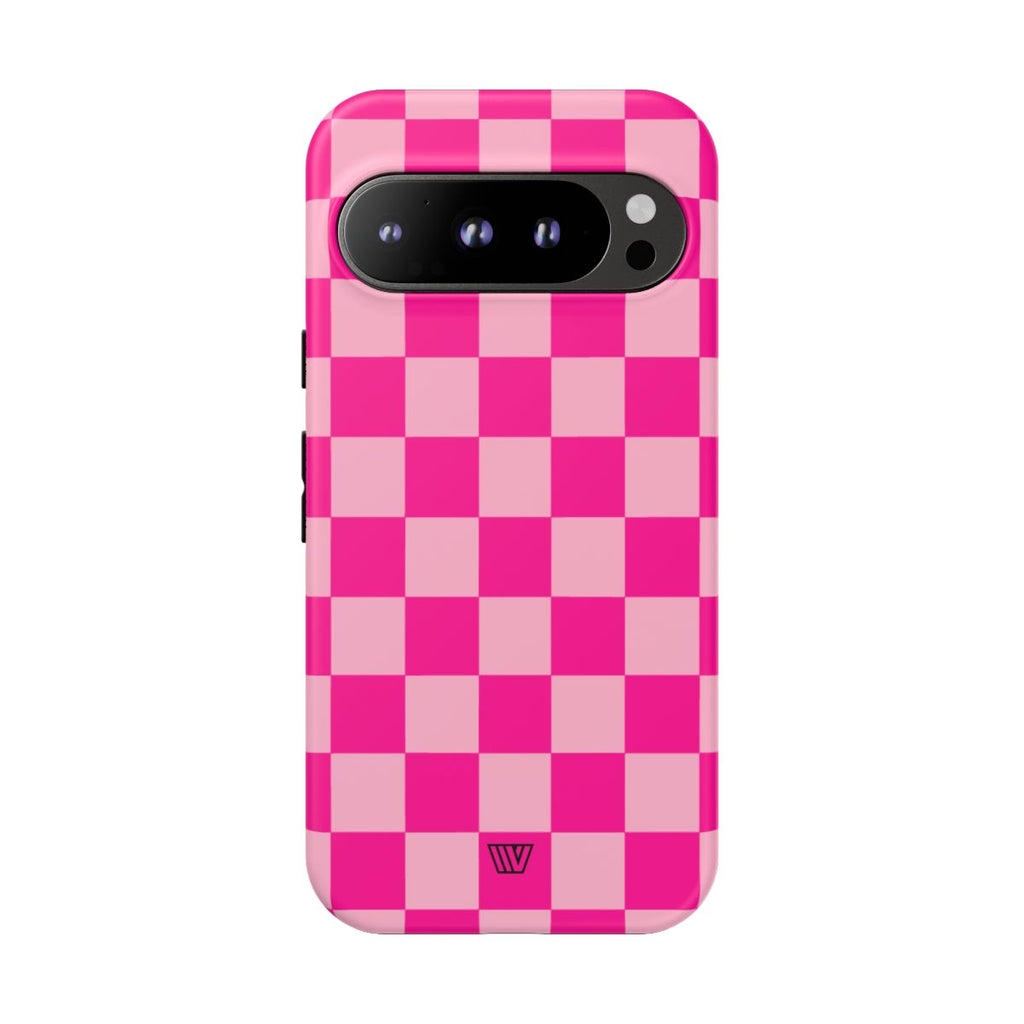 HOT PINK CHECKERBOARD | Tough Phone Case