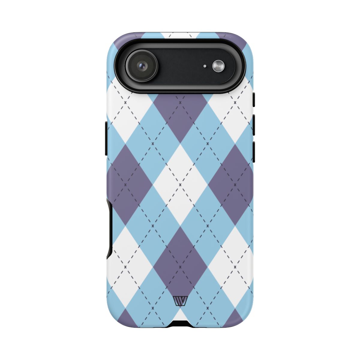 BLUE WHITE PURPLE ARGYLE | Tough Phone Case